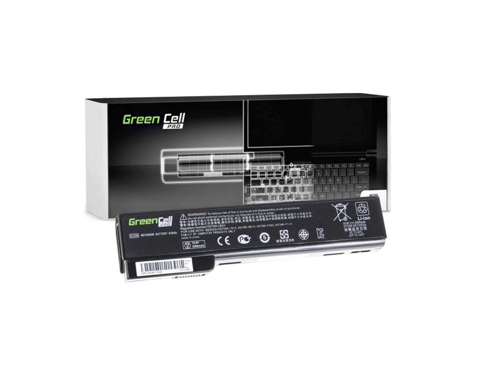 Green Cell PRO (HP50PRO) baterija 5200 mAh, 10.8V (11.1V) CC06 HSTNN-DB1U za HP EliteBook 8460p 8460w 8470p 8560p 8560w 8570p ProBook 6460b 6560b 6570b