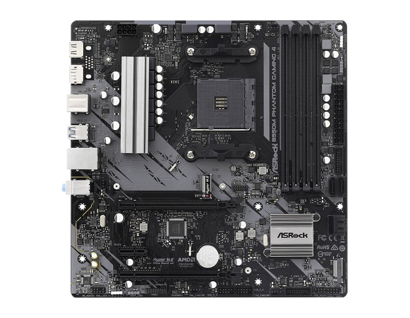 Asrock AMD B550M Phantom Gaming 4, S. AM4, 4× DDR4/ 4733 MHz(OC), PCIe 4.0, DP/HDMI, mATX