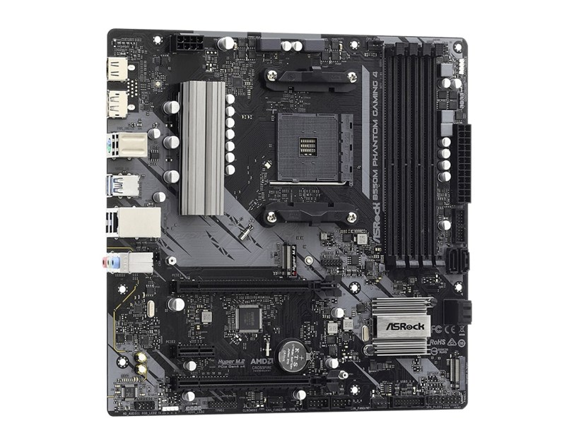 Asrock AMD B550M Phantom Gaming 4, S. AM4, 4× DDR4/ 4733 MHz(OC), PCIe 4.0, DP/HDMI, mATX