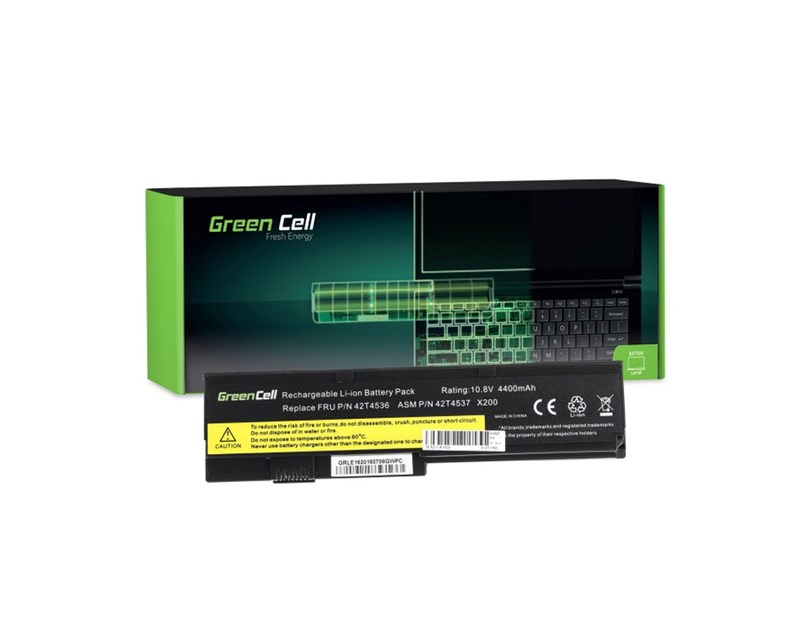 Green Cell (LE16) baterija 4400 mAh,10.8V (11.1V) 42T4650 za IBM Lenovo ThinkPad X200 X201 X201i