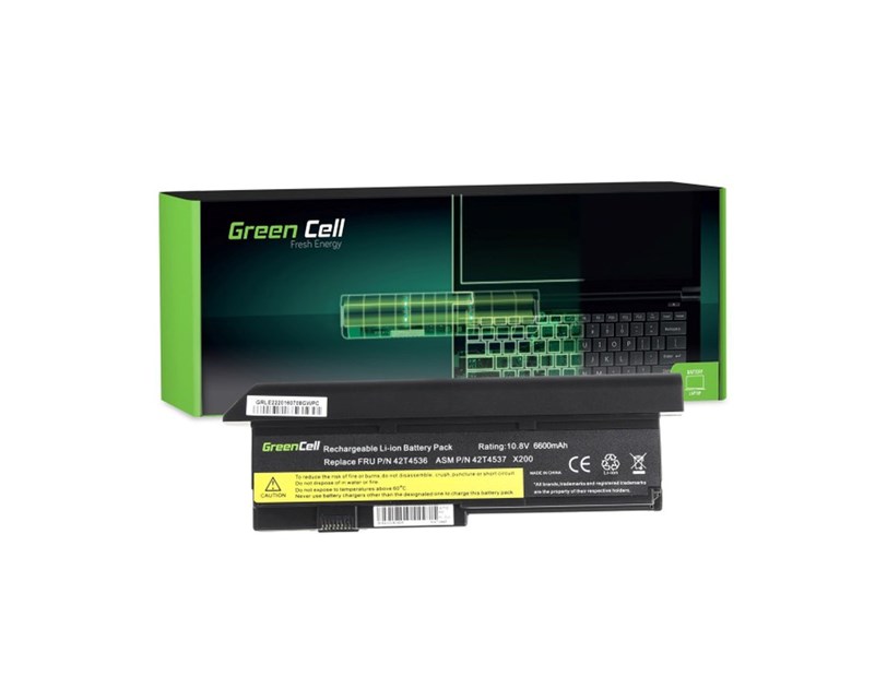 Green Cell (LE22) baterija 6600 mAh,10.8V (11.1V) 42T4650 za IBM Lenovo ThinkPad X200 X201 X201i