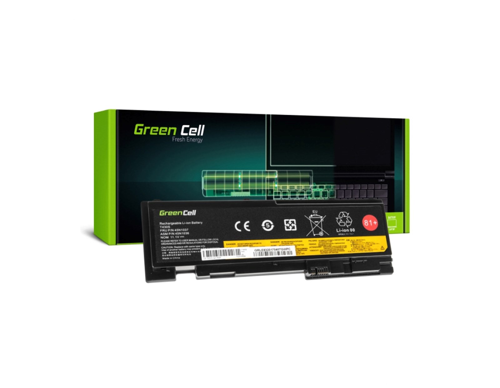 Green Cell (LE83) baterija 3400 mAh,10.8V (11.1V) 45N1036 45N1037 za Lenovo ThinkPad T430s T430si