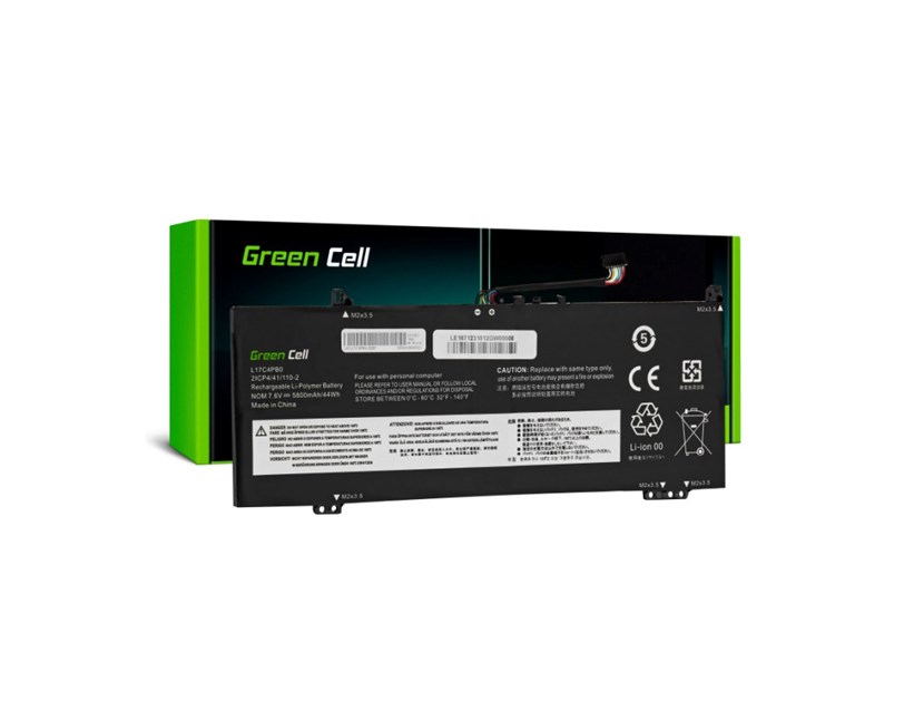 Green Cell (LE167) baterija 5800 mAh,10.8V (7.6V) L17C4PB0 za Lenovo IdeaPad 530S-14ARR 530S-14IKB Yoga 530-14ARR 530-14IKB