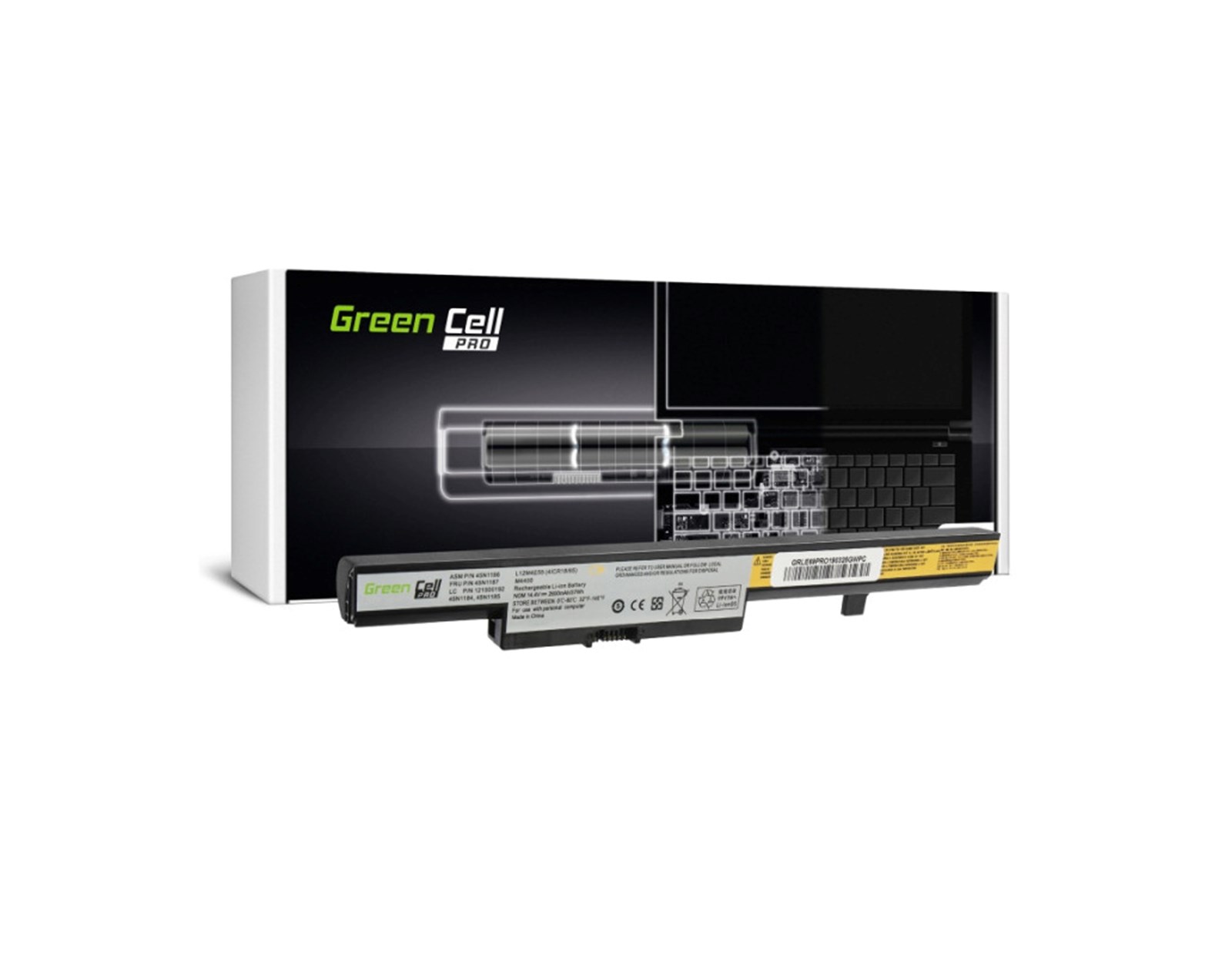 Green Cell PRO (LE69PRO) baterija 2600 mAh,14.4V (14.8V) L13S4A01 za Lenovo B40 B50 G550s N40 N50