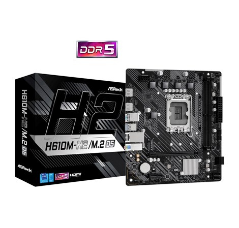 ASRock MB H610M-H2/M.2 D5 S.1700,2× DDR5/5600MHz, PCIe 4.0, G-LAN, 2×HDMI, mATX