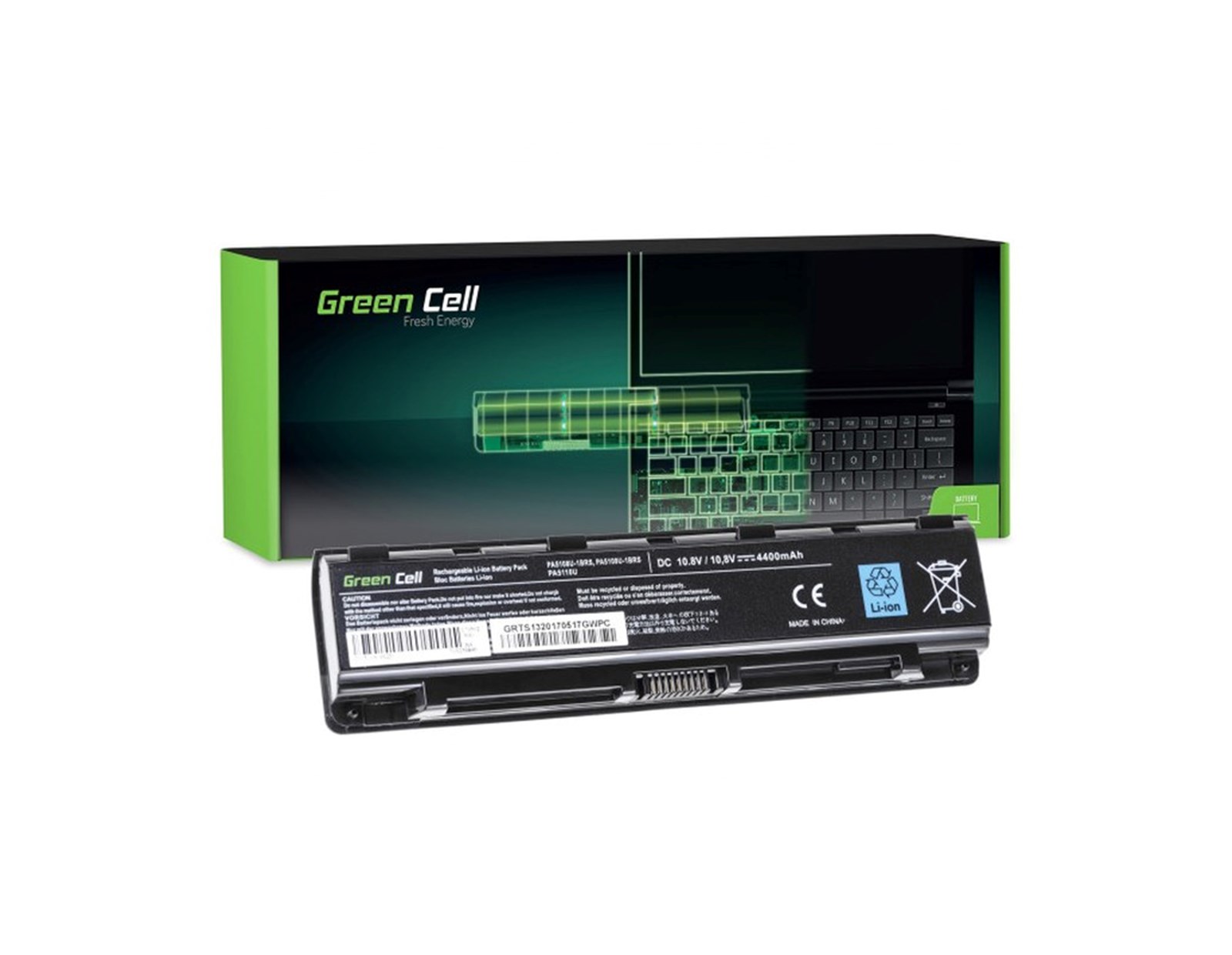 Green Cell (TS13V2) baterija 4400 mAh,10.8V (11.1V) PA5109U-1BRS za Toshiba Satellite C50 C50D C55 C55D C70 C75 L70 S70 S75