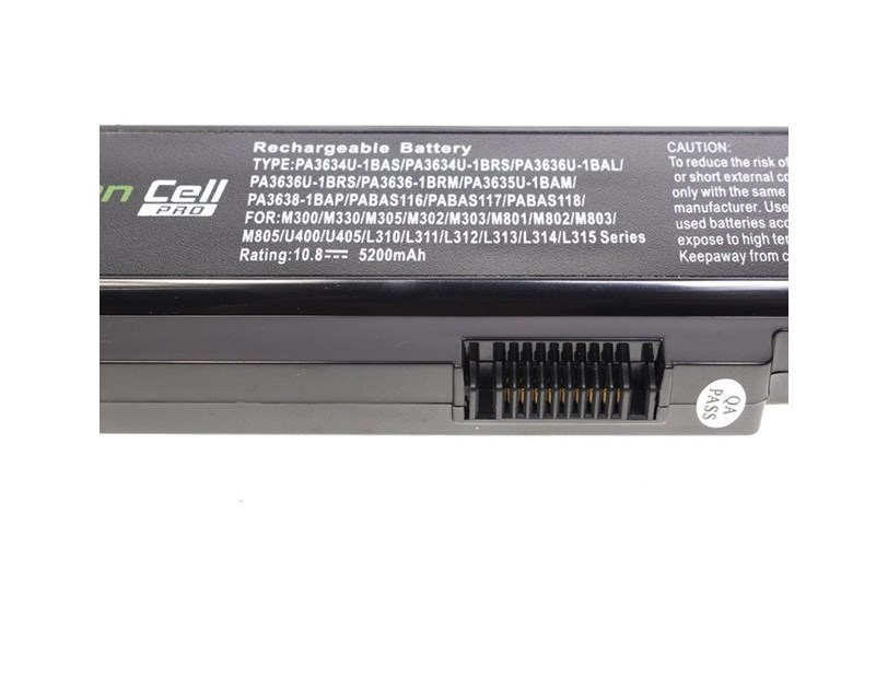 Green Cell PRO (TS03PRO) baterija 5200 mAh, 10.8V (11.1V) PA3817U-1BRS PA3634U-1BRS za Toshiba Satellite C650 C650D C660 C660D L650D L655 L750