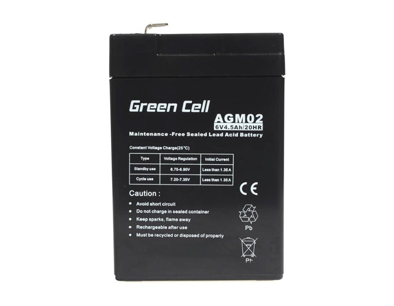 Green Cell (AGM02) baterija AGM 6V/4.5Ah