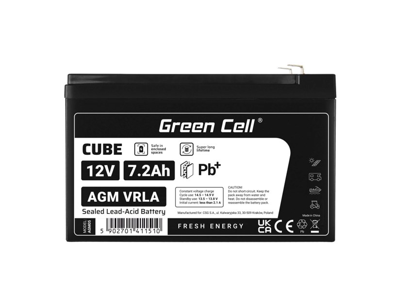 Green Cell (AGM05) baterija AGM 12V/7.2Ah