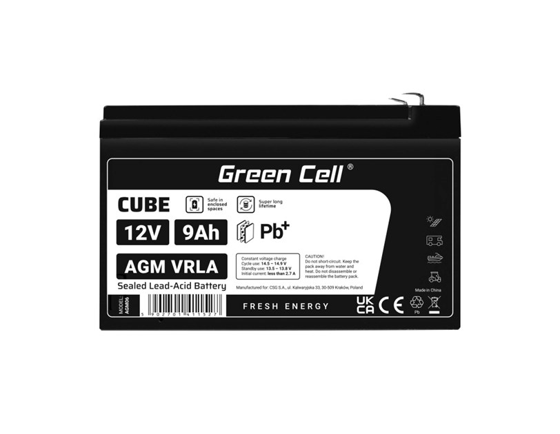 Green Cell (AGM06) baterija AGM 12V/9Ah