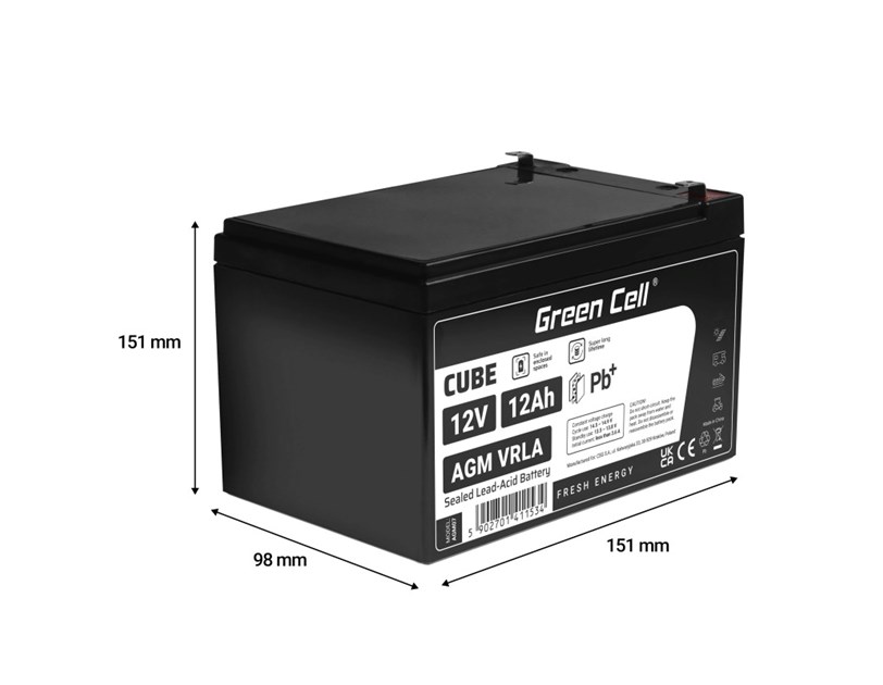 Green Cell (AGM07) baterija AGM 12V/12Ah