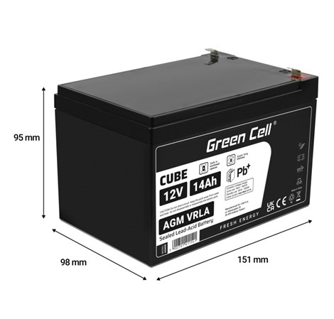 Green Cell (AGM08) baterija AGM 12V/14Ah