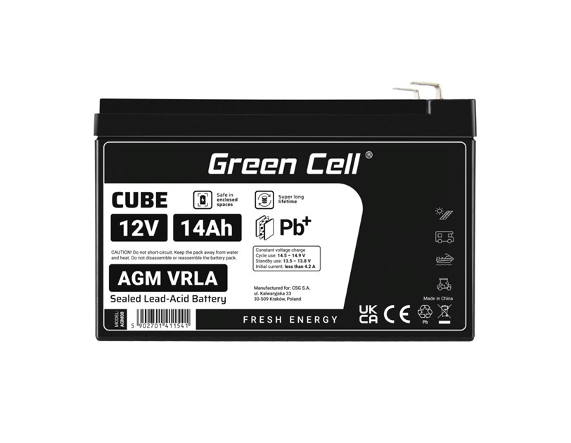 Green Cell (AGM08) baterija AGM 12V/14Ah