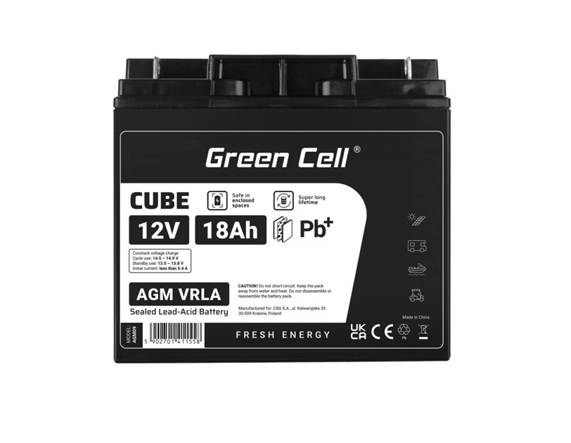 Green Cell (AGM09) baterija AGM 12V/18Ah