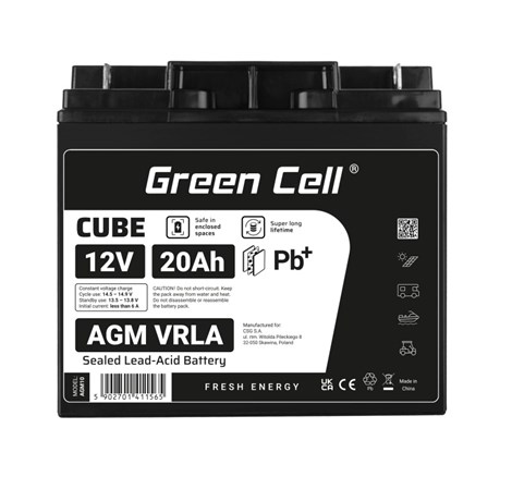 Green Cell (AGM10) baterija AGM 12V/20Ah