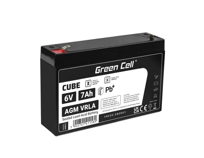 Green Cell (AGM12) baterija AGM 6V/7Ah