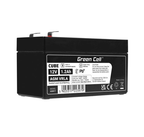 Green Cell (AGM17) baterija AGM 12V 1,2Ah