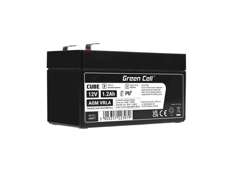 Green Cell (AGM17) baterija AGM 12V 1,2Ah