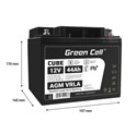 Green Cell (AGM23) baterija AGM 12V/44Ah