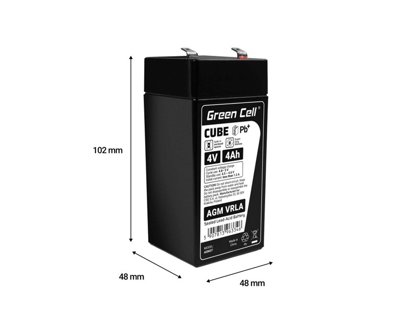 Green Cell (AGM37) baterija AGM 4V/4Ah