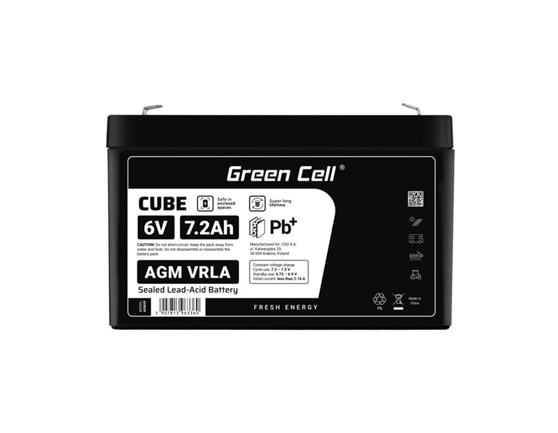 Green Cell (AGM39) baterija AGM 6V/7.2Ah