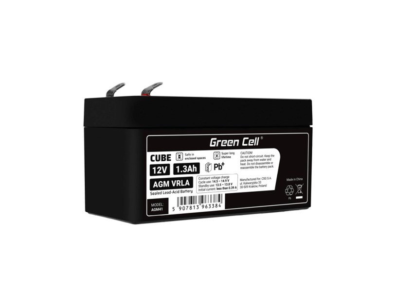 Green Cell (AGM41) baterija AGM 12V/1.3Ah