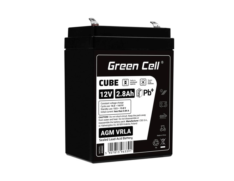 Green Cell (AGM42) baterija AGM 12V/2.8Ah