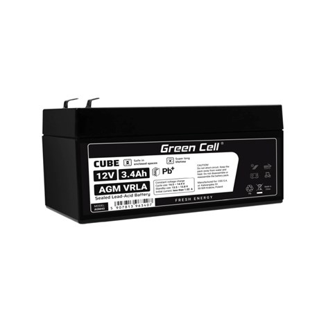 Green Cell (AGM43) baterija AGM 12V/3.4Ah