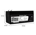 Green Cell (AGM43) baterija AGM 12V/3.4Ah