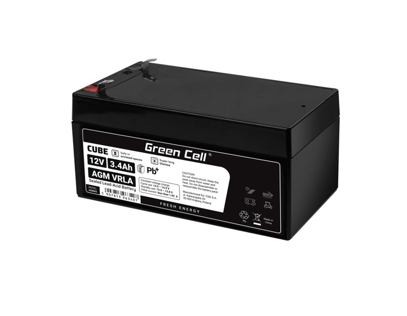 Green Cell (AGM43) baterija AGM 12V/3.4Ah