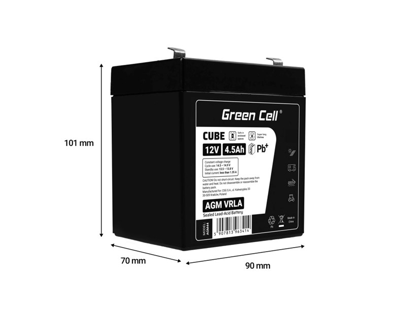 Green Cell (AGM44) baterija AGM 12V/4.5Ah