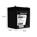 Green Cell (AGM44) baterija AGM 12V/4.5Ah