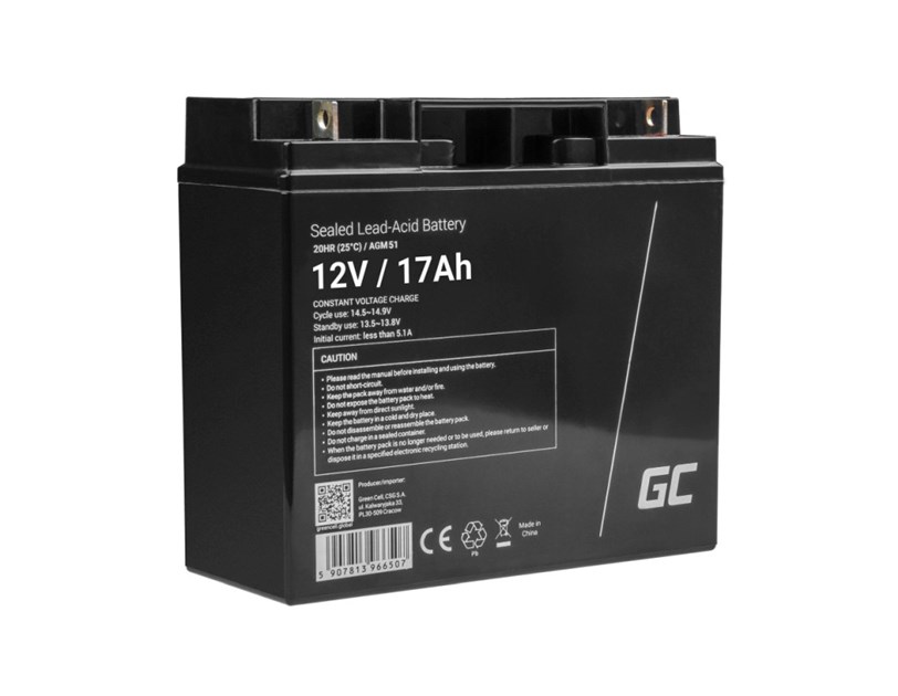 Green Cell (AGM51) baterija 12V/17Ah