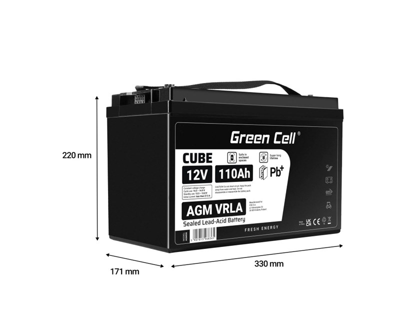 Green Cell (AGM58) baterija 12V/110Ah