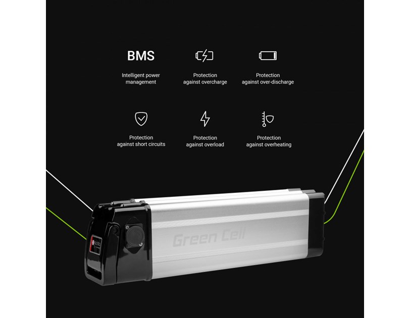 Green Cell (EBIKE03STD) baterija za El. bicikl & punjač Silverfish 36V 14.5Ah 522Wh