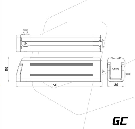 Green Cell (EBIKE12STD) baterija za El. bicikl & punjač 36V 11Ah 396Wh