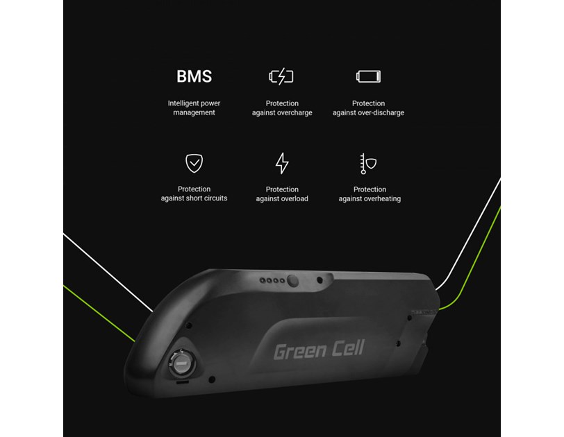 Green Cell (EBIKE25STD) baterija za El. bicikl & punjač 36V 13Ah 