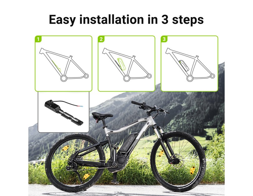 Green Cell (EBIKE25STD) baterija za El. bicikl & punjač 36V 13Ah 
