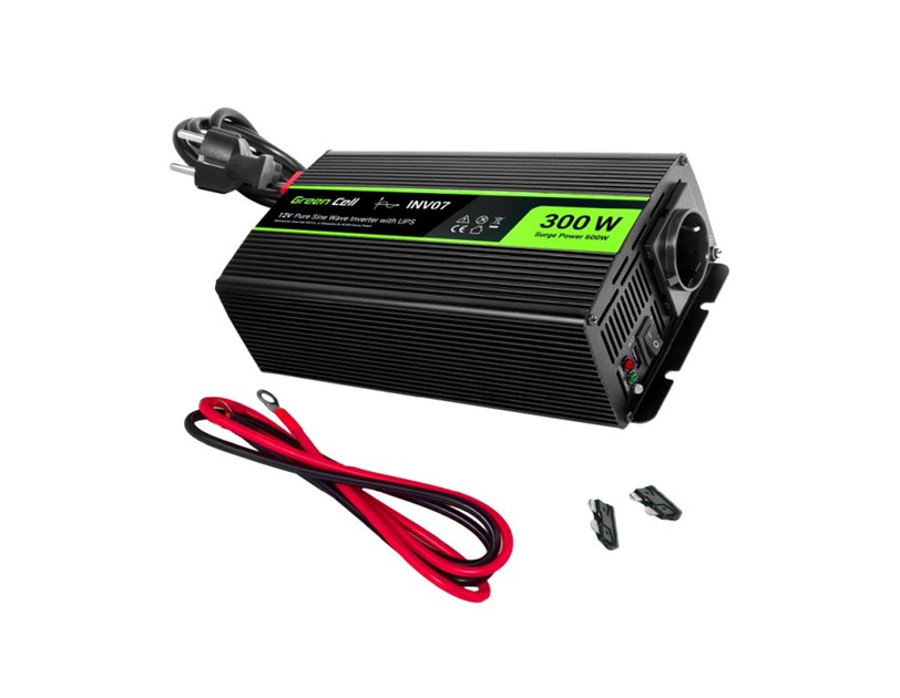 Green Cell strujni inverter 12V na 230V, 300W/600W, za peći i pumpe za centralno grijanje (INV07)