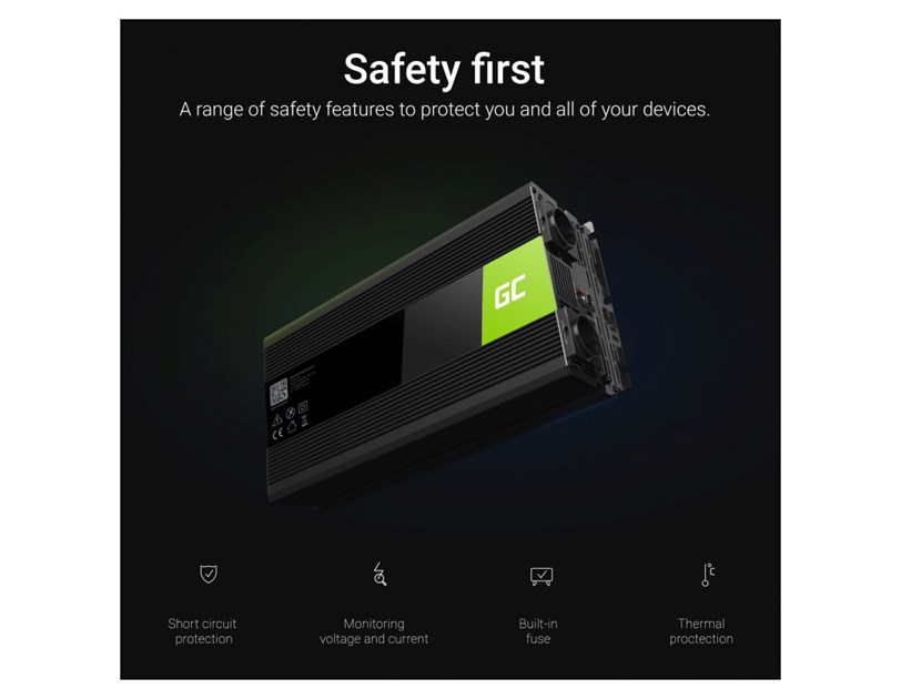 Green Cell strujni inverter 24V na 230V, 2000W/4000W (INV26)