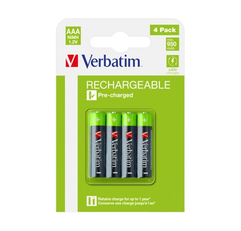 Verbatim AAA-LR03 Micro punjiva baterija NiMH,950mAh (4 komada)