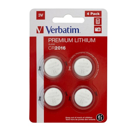 Verbatim CR2016 Lithium baterija, 3V (4 kom./pakiranje)