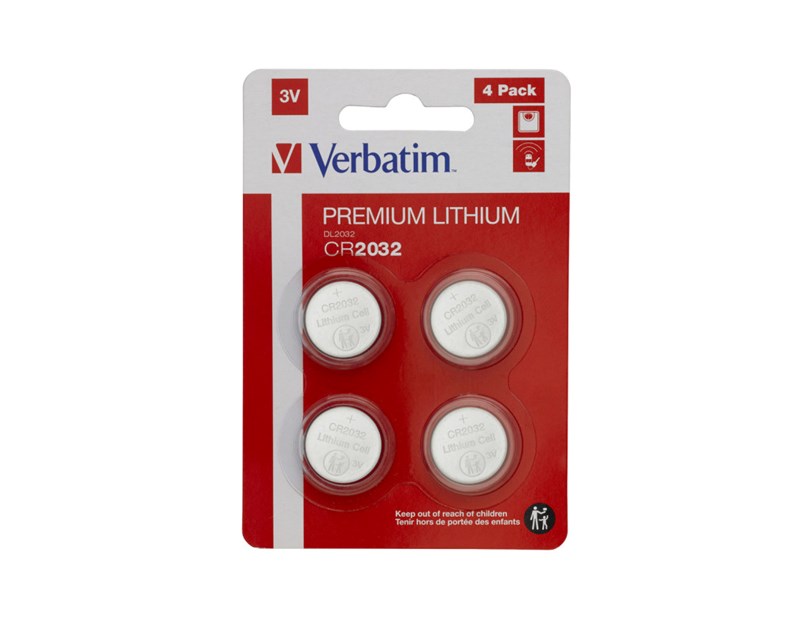 Verbatim CR2032 Lithium baterija, 3V (4 kom./pakiranje)