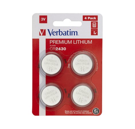 Verbatim CR2430 Lithium baterija, 3V (4 kom./pakiranje)
