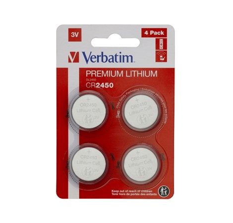 Verbatim CR2450 Lithium baterija, 3V (4 kom./pakiranje)