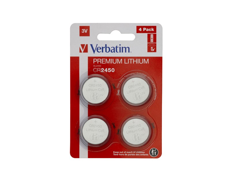 Verbatim CR2450 Lithium baterija, 3V (4 kom./pakiranje)