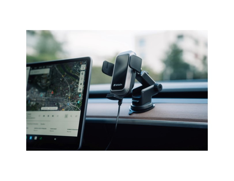 Verbatim FWC-03 Pro Qi brzi bežični magnetni auto punjač/držač,15W,crni