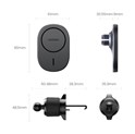 UGREEN MagSafe auto punjač 15W, USB-C, magnetni, bežični/indukcijski, crni