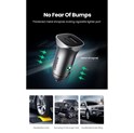 UGREEN auto punjač 30W, USB-C+USB-A, PD3.0/QC3.0, sivi