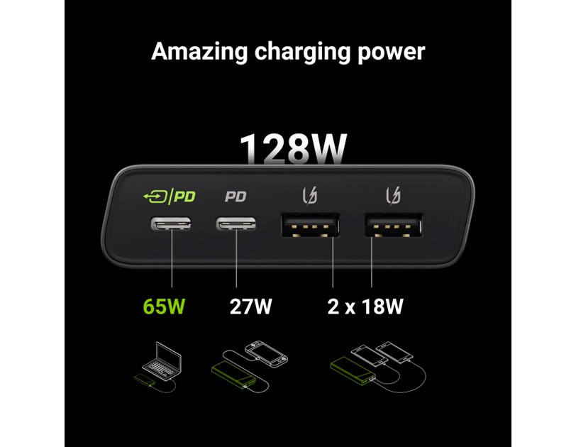 Green Cell Powerbank 26800mAh, brzi punjač, 1xUSB-C, 2xUSB, 128W